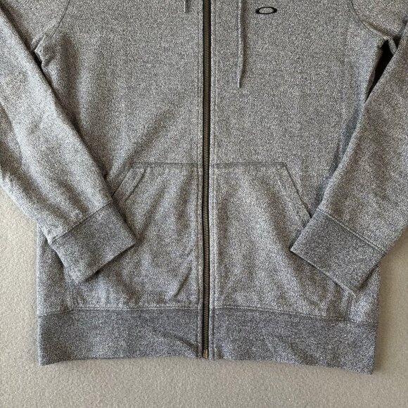 Oakley Sweater Gray Performance Hoodie Full Zip Knit Sweatshirt Men's S Outdoors - Picture 3 of 15